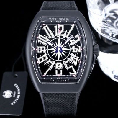 FRANCK MULLER Vanguard Yachting V45 Black PVD White letters 44mm watch